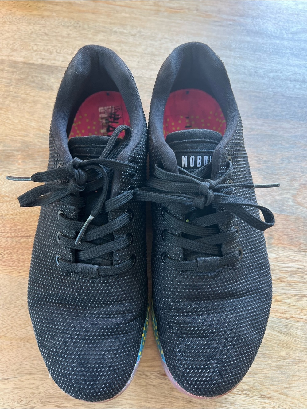 Nobull Black Athletic Sneakers with Colorful Speckled Midsole size 7 - Picture 4 of 11